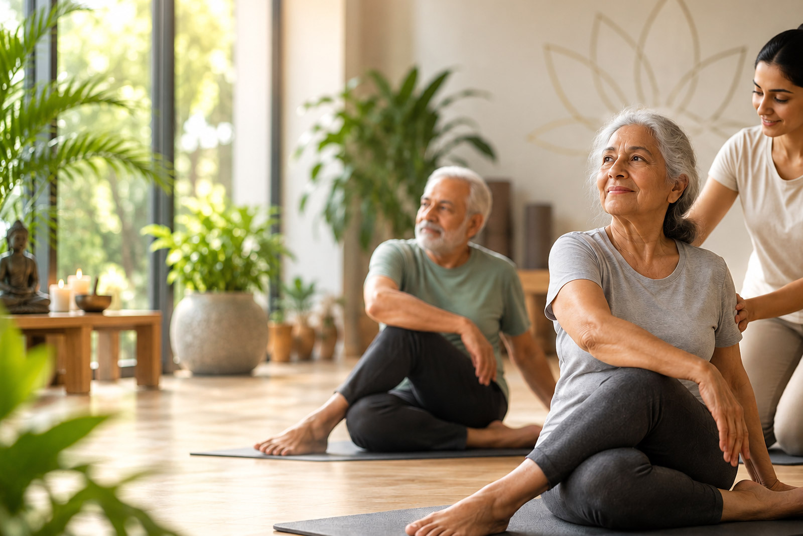 Geriatric care through yoga and holistic well-being